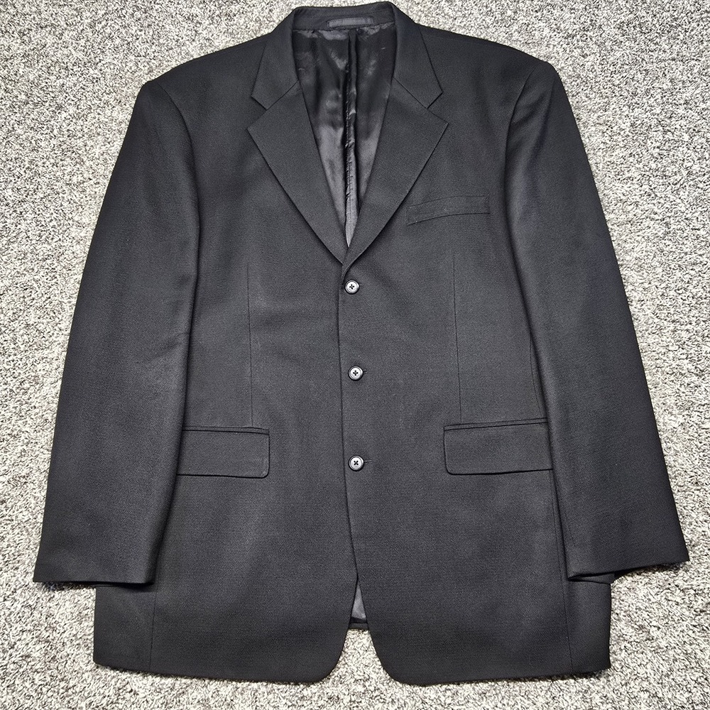 Gianni Versace Tessuti Mens Blazer Sports Coat Size 52L Black
